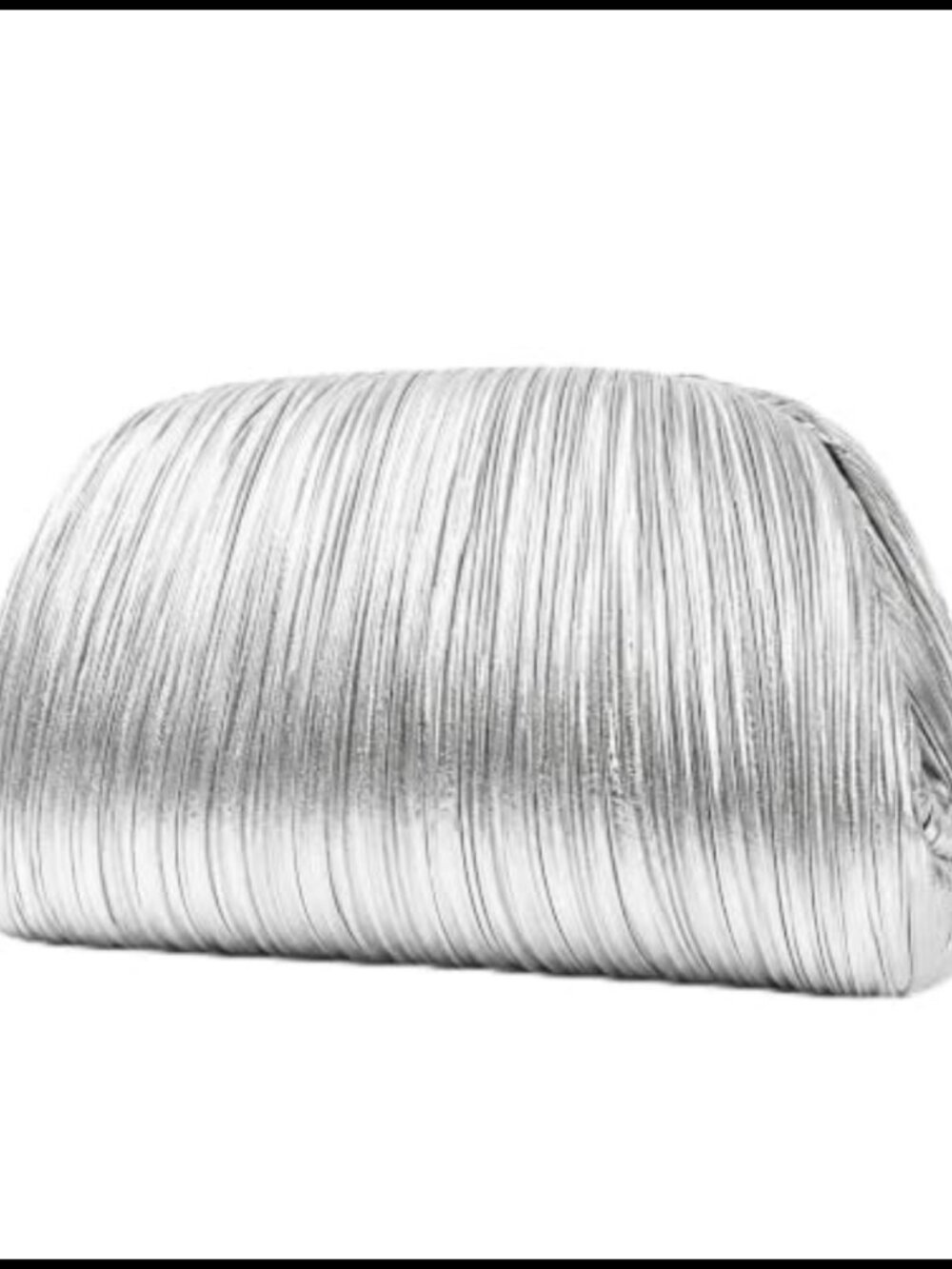 Pleated PU Vegan Leather Dumpling Clutch Evening Bag Handheld
